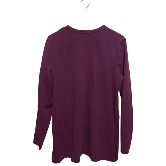 Duluth Trading Women's Ponte Pro Tunic Purple Top Size L Classic Capsule Fall - Picture 3 of 9